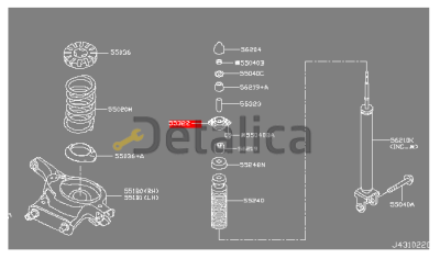 Опора заднего амортизатора для Ниссан Теана L33 оригинал