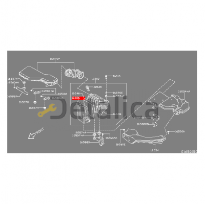 Корпус воздушного фильтра для Ниссан Кашкай J11E оригинал нижняя часть