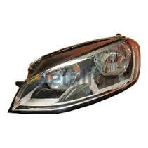 Фара левая с регулятором мотора внутри чёрная для Фольксваген Гольф 7 от 2012 (Depo)