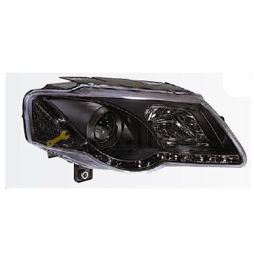 Фары тюнинг-комплект линзованная под корректор для Фольксваген Пассат Б6 от 2005 (Sonar) внутри чёрные