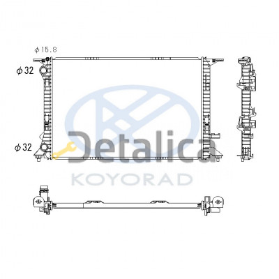 Радиатор охлаждения для Ауди Q5 8R от 2008 (Koyo)