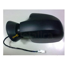 Зеркало левое большое электрическое с подогревом convex черное для рено логан от 2008     корпус монолитный