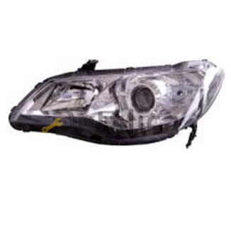 Фара левая+правая комплект-тюнинг DEVIL EYES под корректор линзованные внутри хром для Хонда Цивик Седан 8 от 2006