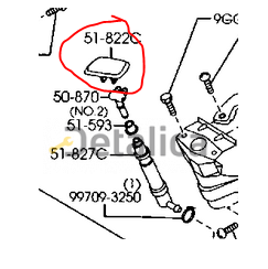 Крышка форсунки омывателя фары правая хэтчбэк для мазда 3 от 2004