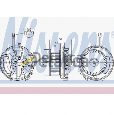 Моторчик (Valeo серия) печки салона Шкода Октавия А7 Nissens 21-21B-21E