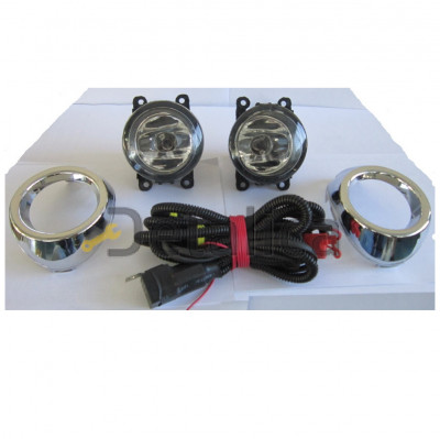 Фара противотуманная левая+правая комплект с проводкой  решетка бампера хром китай на Форд Фокус от 2011