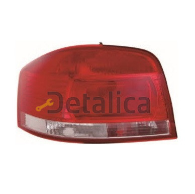 Фонарь задний внешний левый 3-х дверная для Ауди А3 8Р от 2004 (Depo)