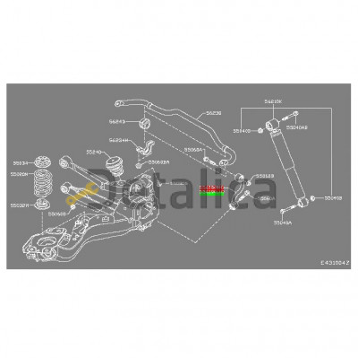 Стойка стабилизатора задняя правая для Ниссан Кашкай J11E оригинал анг