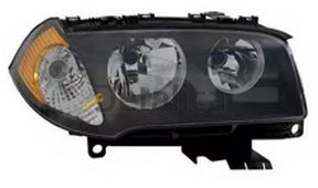 BMW X3 фара прав с рег.мотор , внутри черн , желт ук.повор (depo)