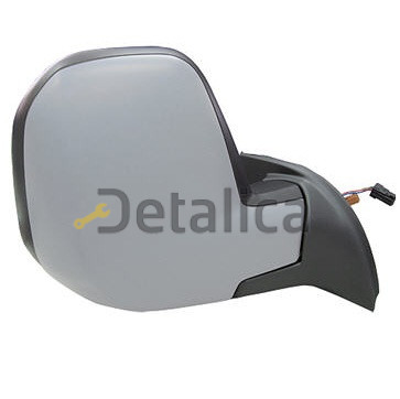 Зеркало правое электрическое с подогревом с датчиком температуры для Пежо Партнер от 2008 convex грунтованное