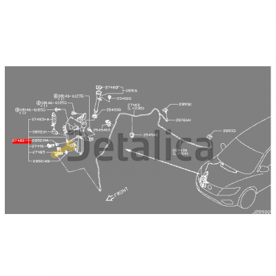 Бачок омывателя лобового стекла для Ниссан Патфайндер Р52 в сборе с мотор