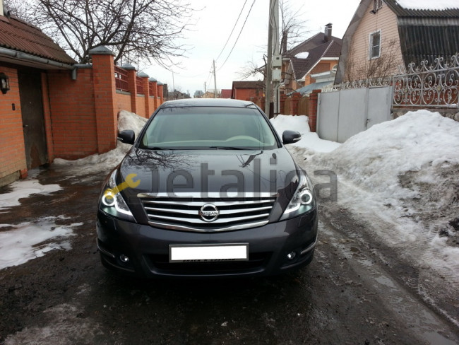 Фары для Ниссан Теана J32 тюнинг комплект Eagle Eyes внутри чёрная