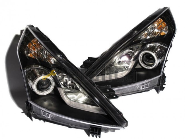 Фары для Ниссан Теана J32 тюнинг комплект Eagle Eyes внутри чёрная