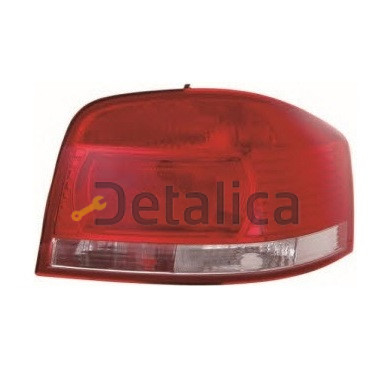 Фонарь задний внешний правый 3-х дверная для Ауди А3 8Р от 2004 (Depo)