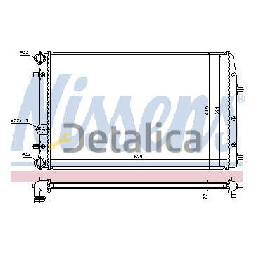 Радиатор охлаждения для Фольксваген Поло 4 от 2001-2009 (Китай)