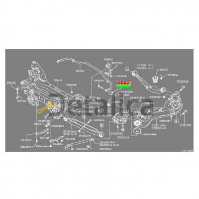 Стойка стабилизатора задняя левая для Ниссан Кашкай J11E оригинал рус