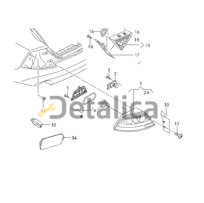 Фонарь внешний правый для Ауди А7 оригинал