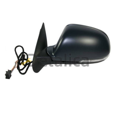 Зеркало левое 7 конт электр с подогр ук поворота с подсветкой для Шкода Октавия от 2008-2012 (Тайвань) aspherical грунт