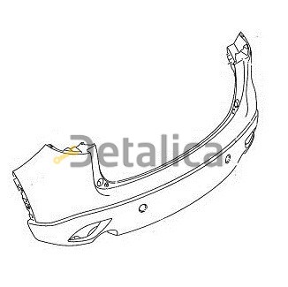 Бампер задний оригинал с отверстием под датчик для мазда сх5 от 2012