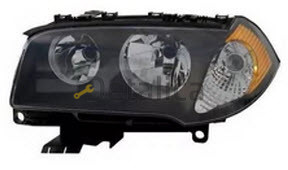 BMW X3 фара лев с рег.мотор , внутри черн , желт ук.повор (depo)