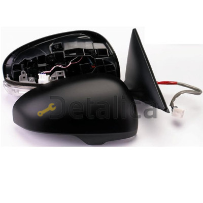 Зеркало правое электрическое с подогревом с ук поворота для Тойота Камри от 2009-2011 (Тайвань) convex грунт