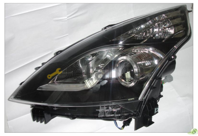 Фары для Ниссан Теана J32 тюнинг комплект Devil Eyes внутри чёрная биксенон