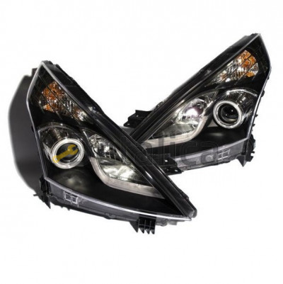 Фары для Ниссан Теана J32 тюнинг комплект Devil Eyes внутри чёрная биксенон