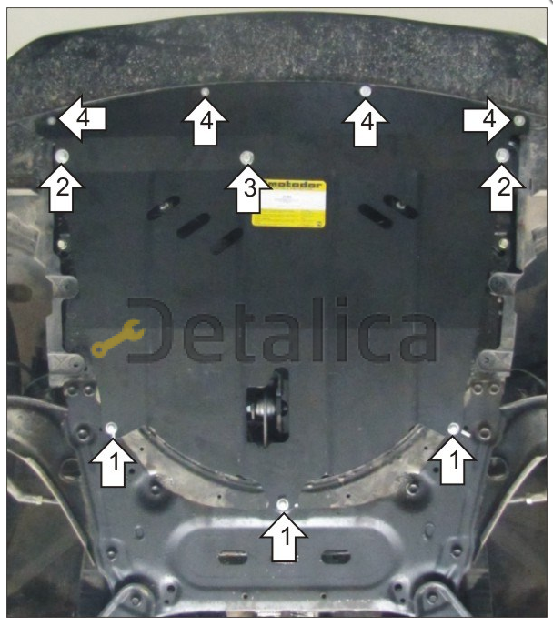 Защита двигателя и КПП для Ниссан Кашкай J11
