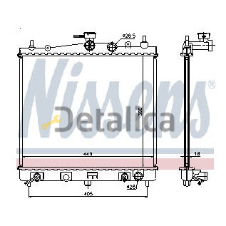 Радиатор охлаждения для Рено Клио АТ 1.2 1.4 1.6 Nissens Дания