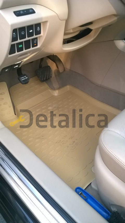 Коврики в салон Toyota Land Cruiser 100 3 шт резиновые бежевые