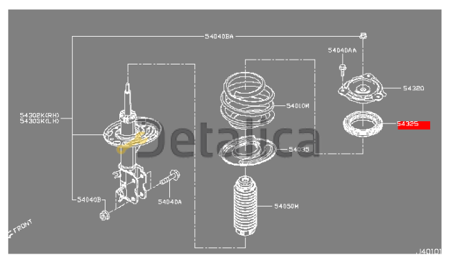 Опорный подшипник переднего амортизатора для Ниссан Теана L33 Skf 