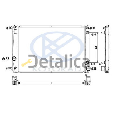 Радиатор охлаждения для Тойота Рав 4 4 поколение 2.4 3.5 АТ Koyo Япония