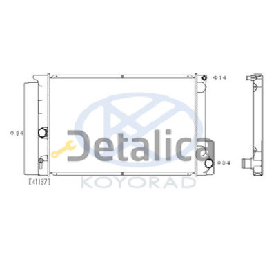 Радиатор охлаждения для Тойота Аурис (Koyo) МТ