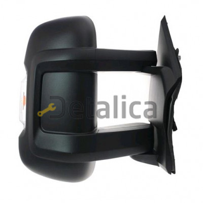 Зеркало правое электрическое с подогревом указатель поворота длинный кронштейн convex для Пежо Боксер  Не фургон