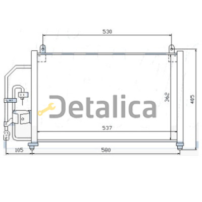 Радиатор кондиционера для Шевроле Ланос