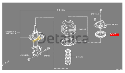 Опорный подшипник переднего амортизатора для Ниссан Теана L33 SNR
