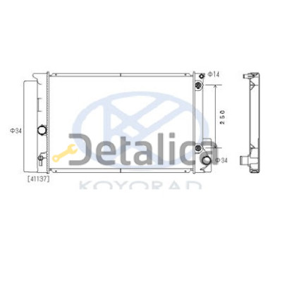 Радиатор охлаждения для Тойота Аурис (Koyo) АТ