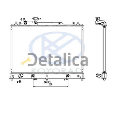 Радиатор охлаждения для Мазда СХ-7 АТ Koyo Япония