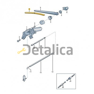 Щетка стеклоочистителя задняя для Шкода Йети оригинал