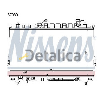 Радиатор охлаждения АТ 2.4 2.7 для Хендай Санта Фе (Nissens)