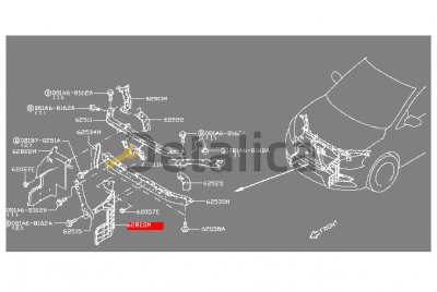 Дефлектор радиатора левый для Ниссан Тиида С13 оригинал