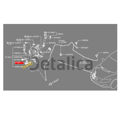 Насос моторчик лобового стекла для Ниссан Патфайндер Р52 оригинал