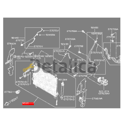 Радиатор кондиционера для Ниссан Патфайндер Р52 Koyo Япония 3.5