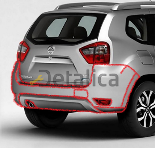 Бампер задний для Ниссан Террано D10 оригинал