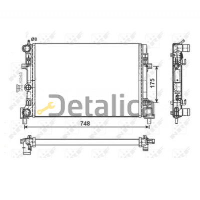 Радиатор охлаждения для Audi A1 от 2010 Nrf ( Германия )