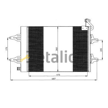 Радиатор кондиционера для Фольксваген Поло 4 от 2001 (Nissens)