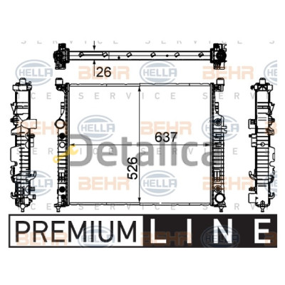 Радиатор охлаждения для Мерседес W251 R-Klasse Hella Германия