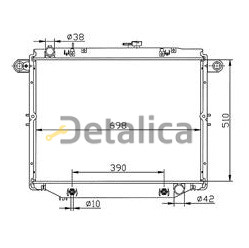Радиатор охлаждения для Toyota Land Cruiser 100 АТ 4.7 дизель Китай