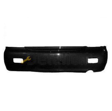 Бампер задний с отверстием под противотуманнку катафот седан черный для митсубиси лансер от 2004